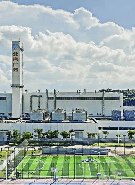 Vista aérea de uma fábrica da BAIC
